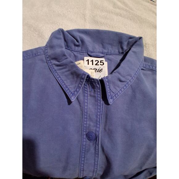 Aerie Womens size XL Canvas Button Up Lifestyle Academia Cropped Chore Jacket - Picture 4 of 8